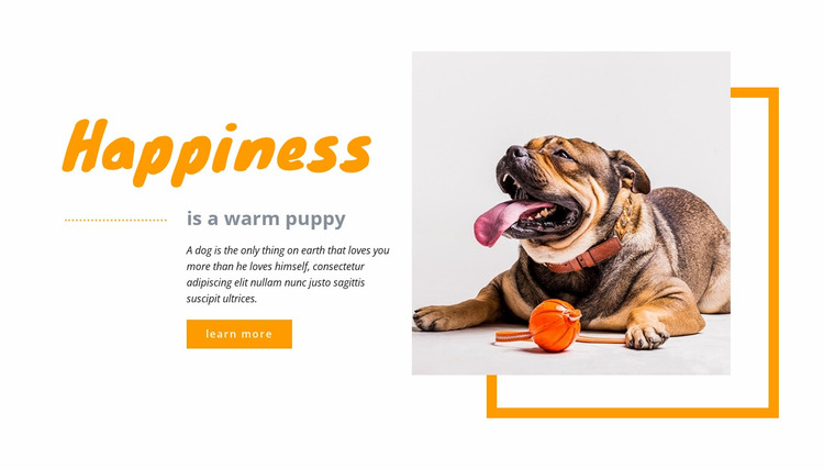 Happy puppy Website Mockup