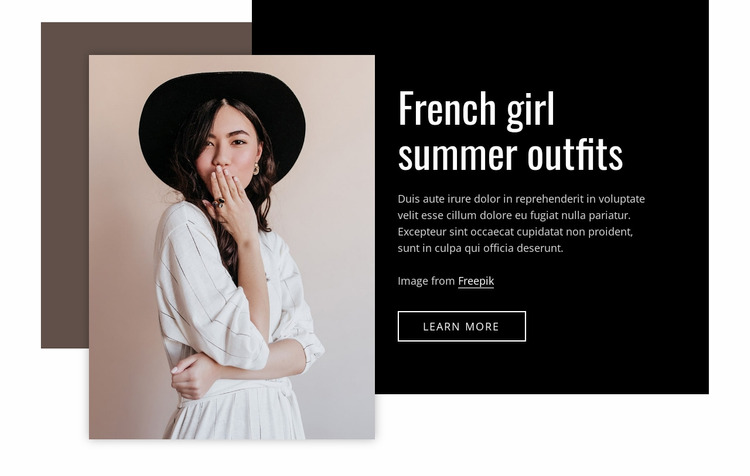 French girl summer outfits WordPress Website Builder