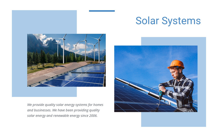 Quality solar energy Joomla Page Builder