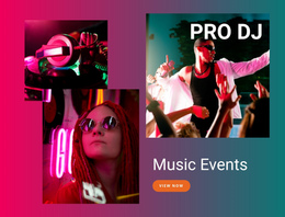 Music Events Website Builder Software