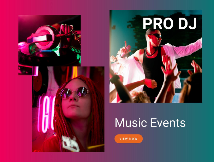 Music events Website Mockup