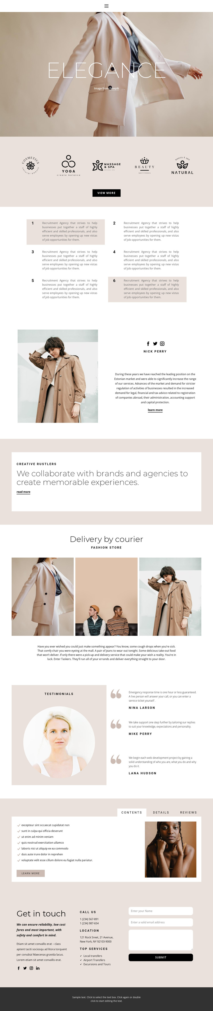 Elegance in fashion HTML5 Template
