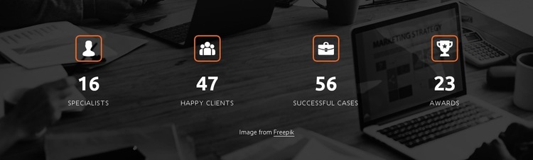 Company achievements design HTML5 Template