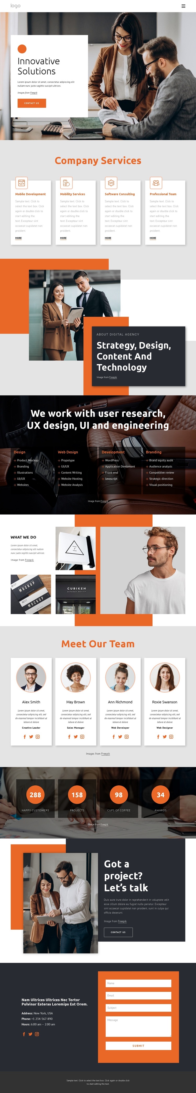 Innovative solutions and support HTML5 Template