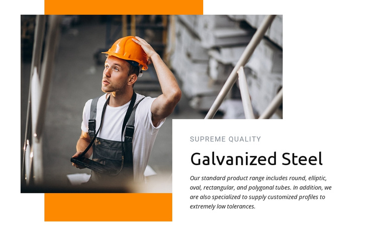 Galvanized steel Joomla Page Builder
