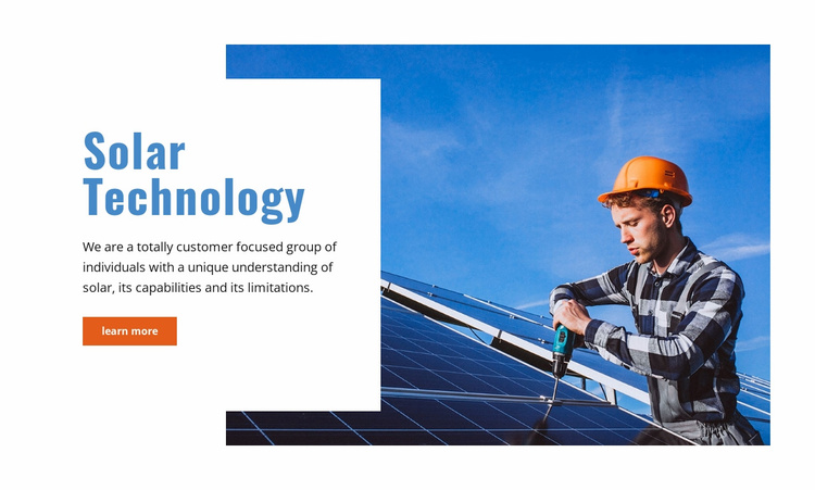 Solar technology Website Template