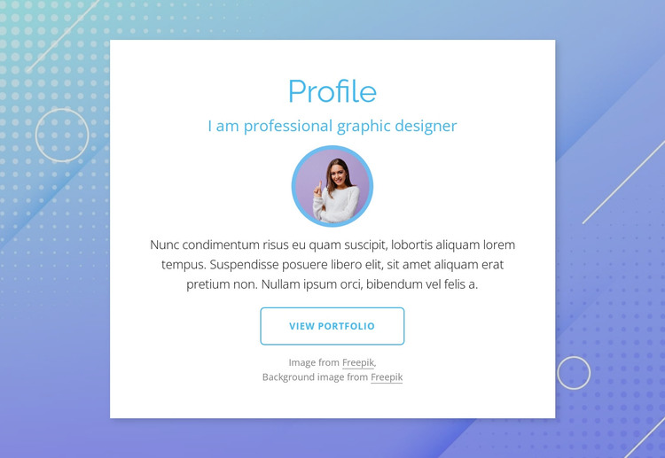 Designer Profile HTML Template