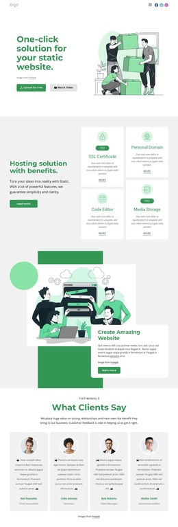 Client Web Page Designs