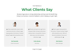 3 Columns With Testimonials