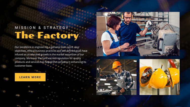 Factory mission strategy Website Template
