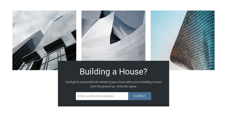 Building house HTML Template