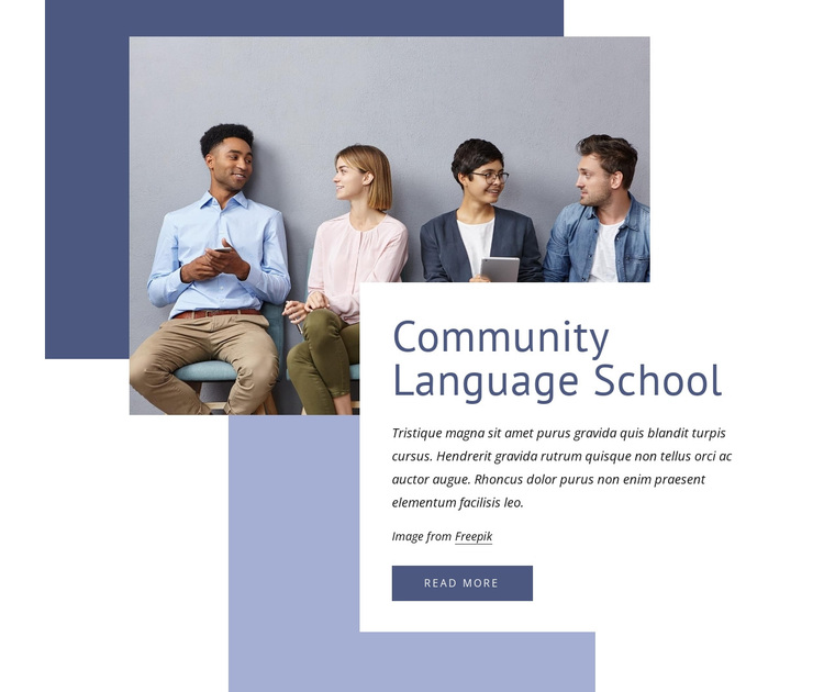 Community language school Joomla Page Builder