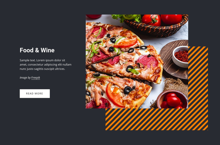 Food and wine Joomla Page Builder