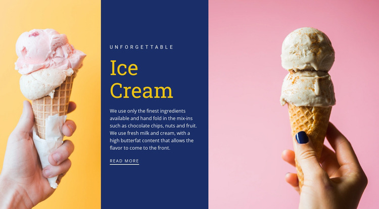 Download Ice Cream Cones Website Mockup