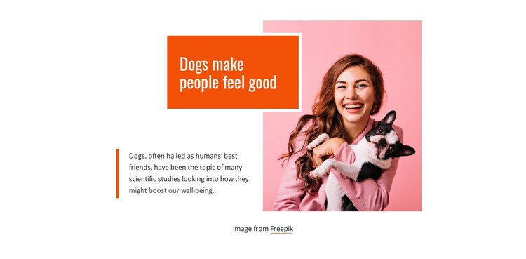 Dogs makes people feel good CSS Template