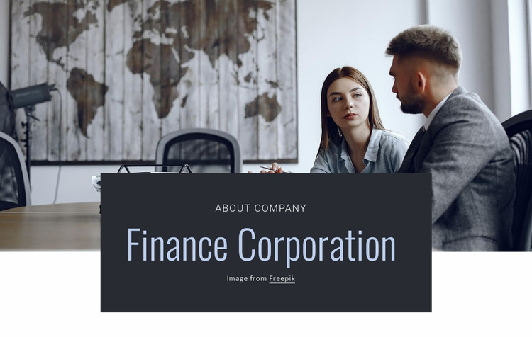 Finance corporation Html Website Builder