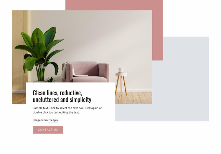 Clean lines and simplicity Website Builder Templates