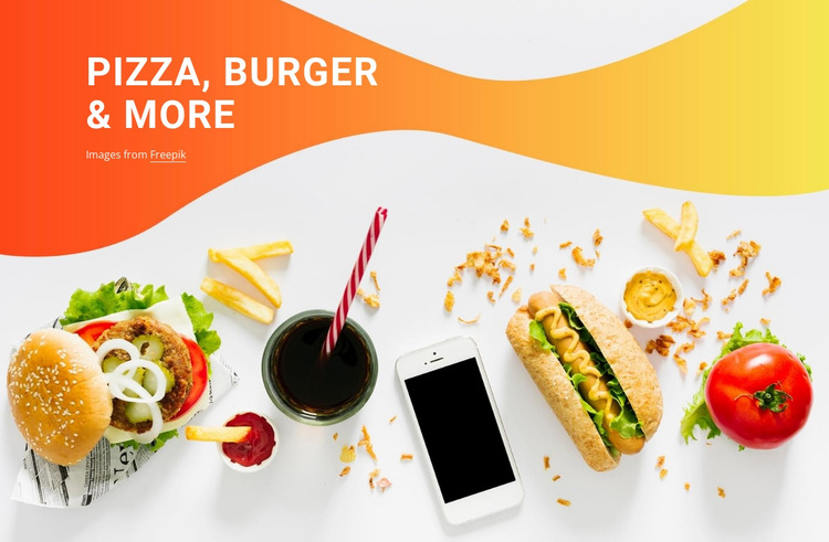 Pizza burgers and the rest HTML5 Template