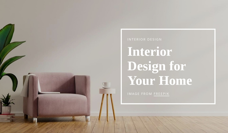 Interior design for your home Joomla Page Builder