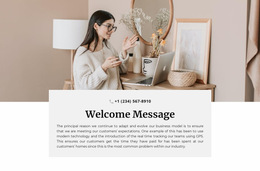 Welcome Message And Phone Website Builder