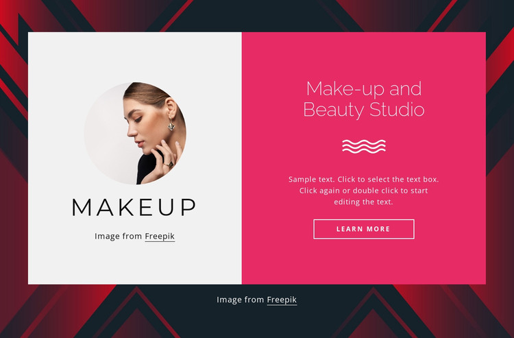Make-up and beauty studio Web Design
