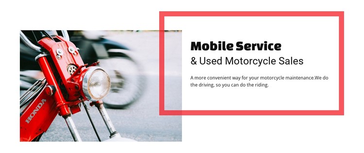 Mobile Service Motorcycle Sales Static Site Generator