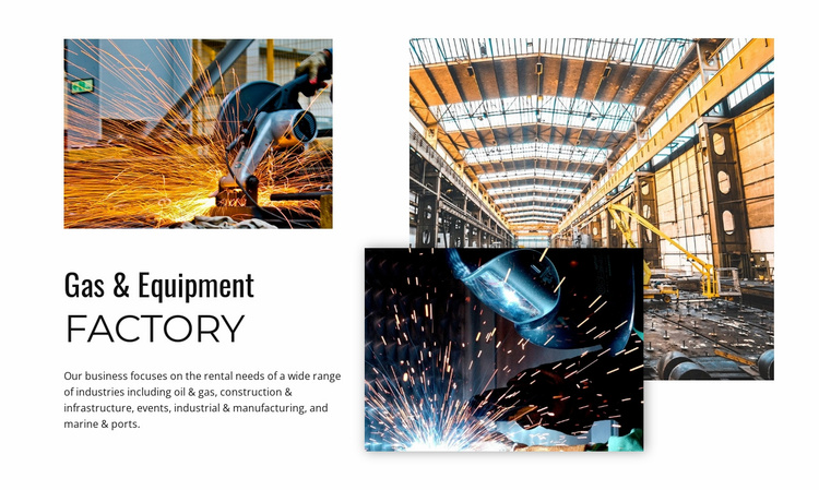Gas and equipment factory  Website Template
