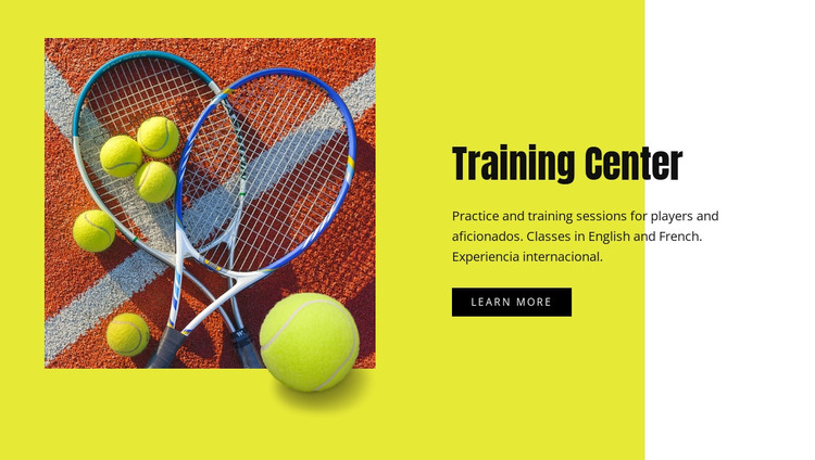 Tennis training center WordPress Theme