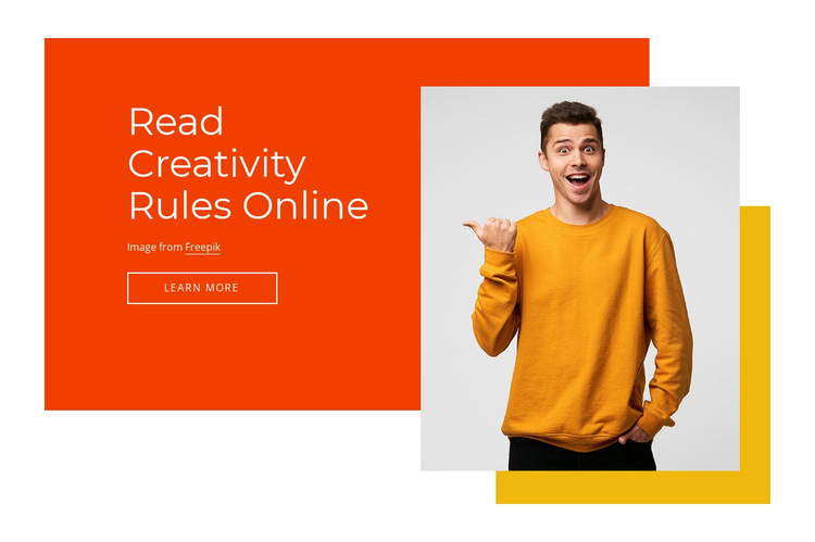 Creativity rules online HTML5 Template