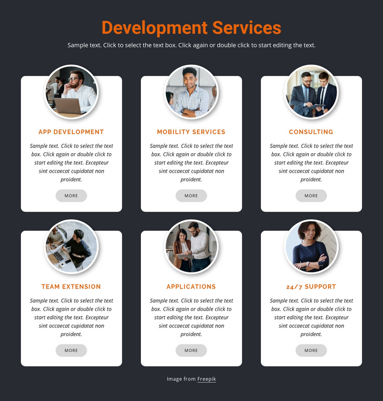 Mobile development One Page Template