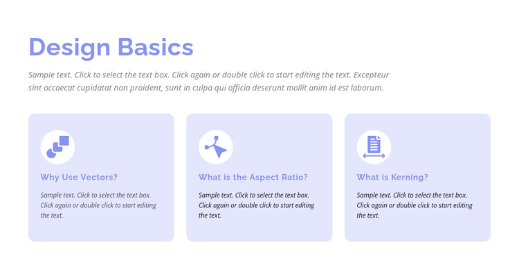 Design basics One Page Template