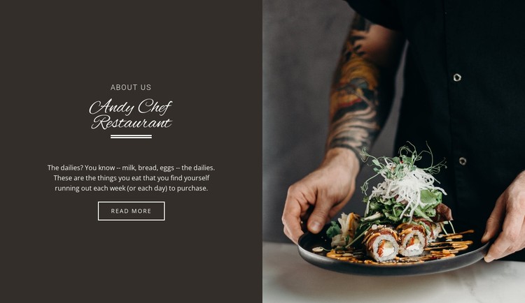 Andy Chief Restaurant CSS Template