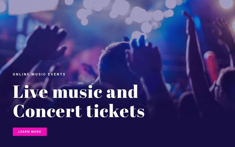 Live mosic and concert tickets  Joomla Template