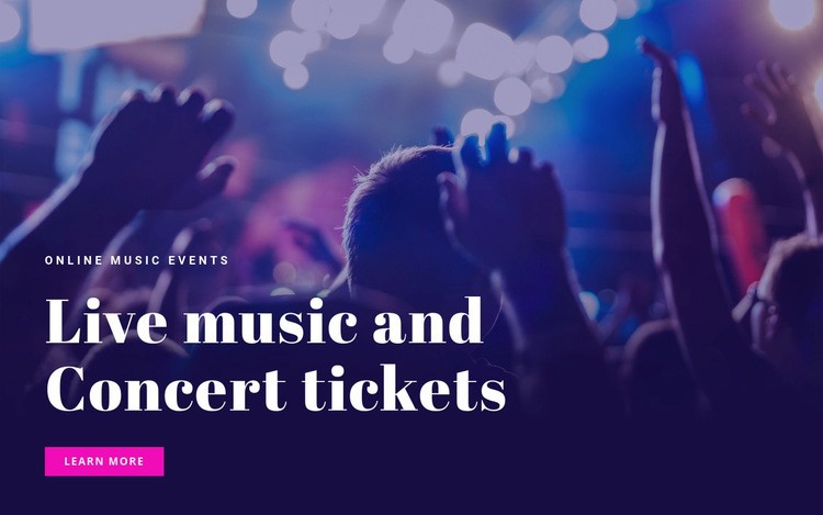 Live mosic and concert tickets  Wysiwyg Editor Html 