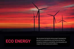 Eco Wind Energy Web Page Layout Note