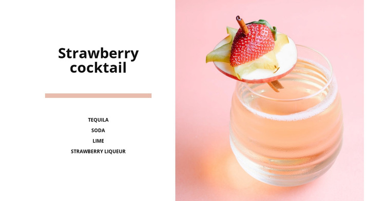 Strawberry cocktail HTML5 Template