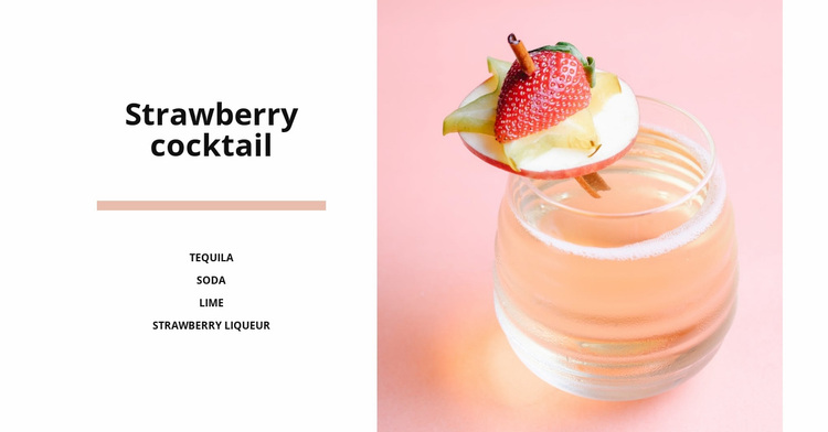 Strawberry cocktail Website Design