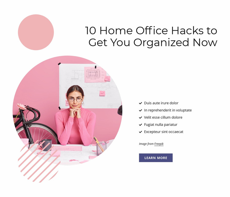 10 Home office hacks Html Website Builder