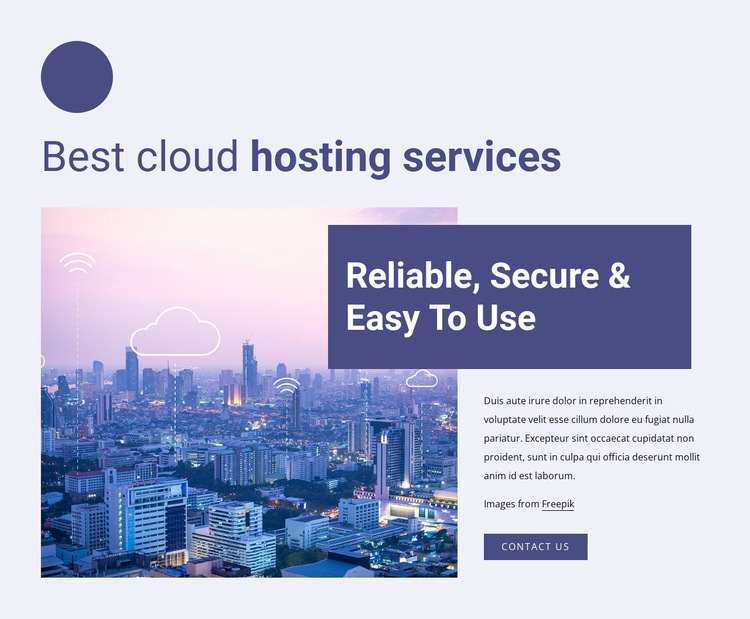 Best cloud hosting services HTML5 Template