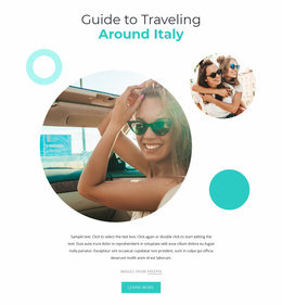 Traveling Around Italy Personal Website Templates