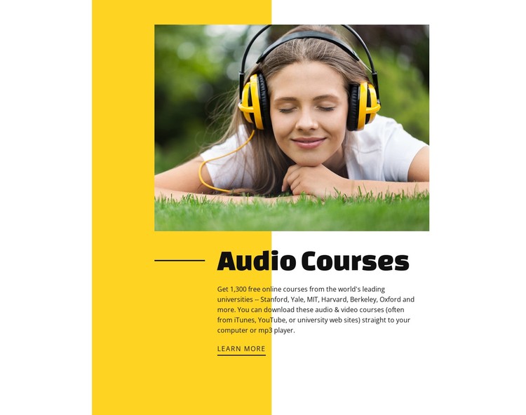 Educational audio courses and programmes Static Site Generator