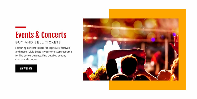 Music events and concerts Website Builder Templates