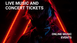 LIve Music And Concert Tickets Website Builder Software