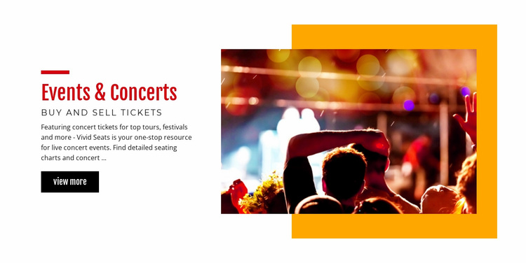 Music events and concerts Website Design