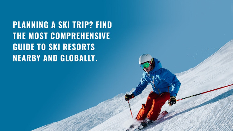 Download Sport Skiing Club Website Mockup