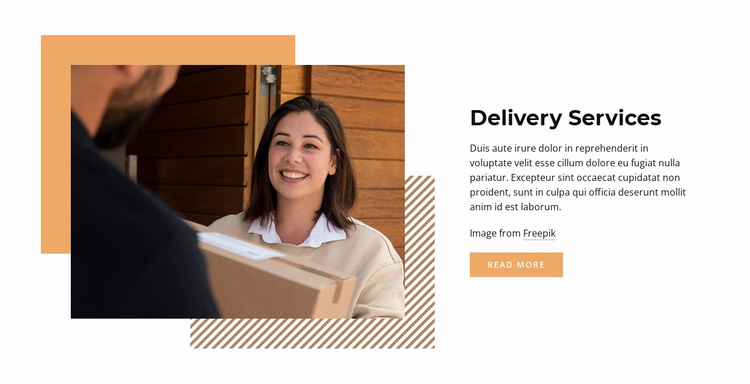 Order delivery Landing Page
