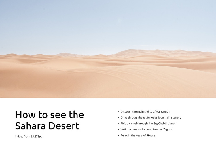 Sahara desert tours Joomla Template