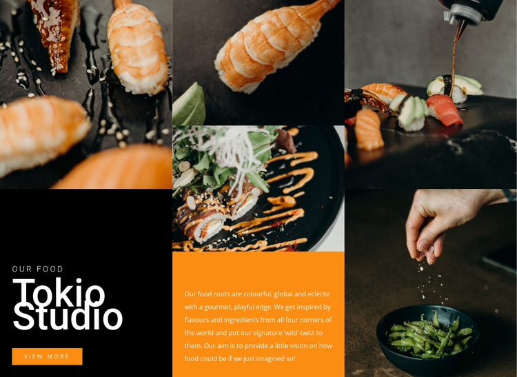 Tasty sushi Studio Website Mockup