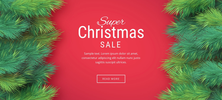 Christmas sale Website Mockup