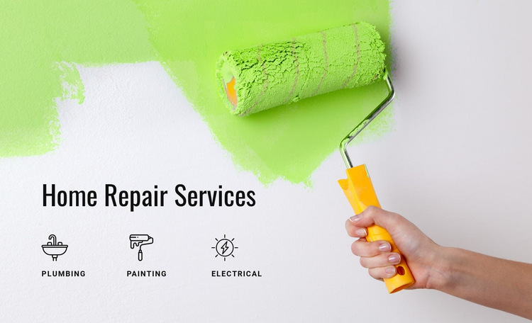 Preparing walls for painting HTML5 Template